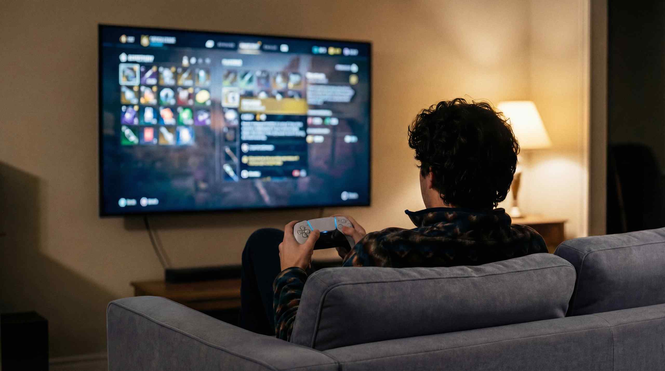 An image of someone playing video games.